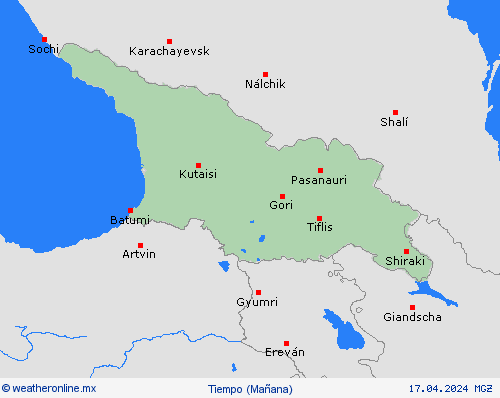 visión general Georgia Asia Mapas de pronósticos