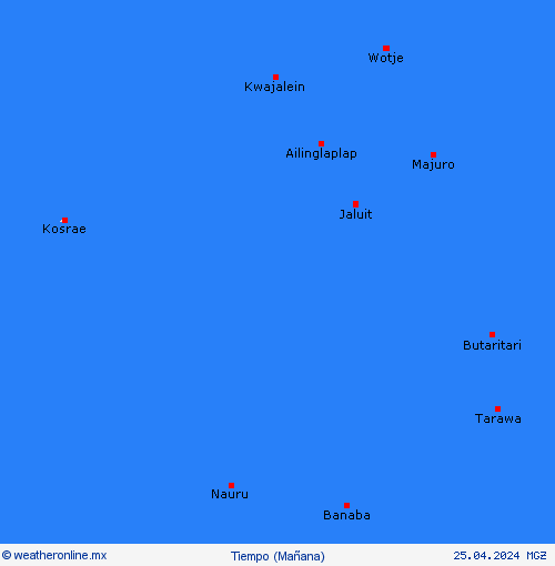 visión general Islas Marshall Oceanía Mapas de pronósticos