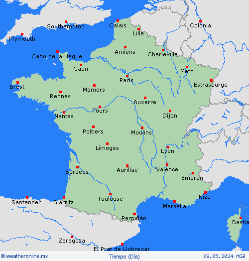 visión general Francia Europa Mapas de pronósticos