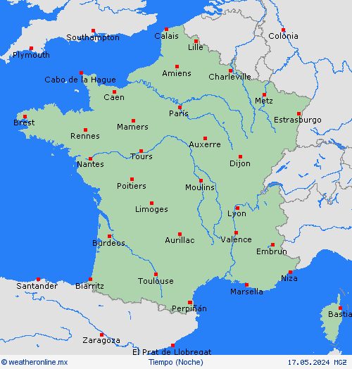 visión general Francia Europa Mapas de pronósticos