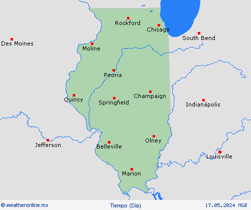 visión general Illinois Norteamérica Mapas de pronósticos