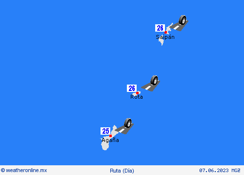estado de la vía Islas Marianas Oceanía Mapas de pronósticos