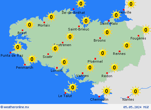 Mapa de pronóstico meteorologico
