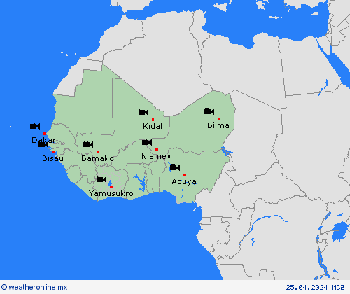 cámara web  África Mapas de pronósticos