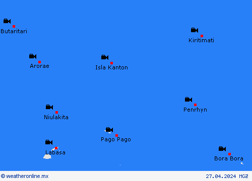 cámara web Kiribati Oceanía Mapas de pronósticos