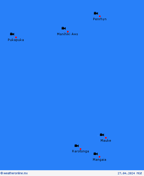 cámara web Islas Cook Oceanía Mapas de pronósticos