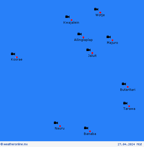 cámara web Islas Marshall Oceanía Mapas de pronósticos