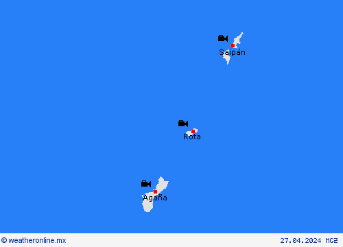cámara web Islas Marianas Oceanía Mapas de pronósticos