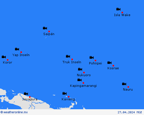 cámara web Isla Wake Oceanía Mapas de pronósticos
