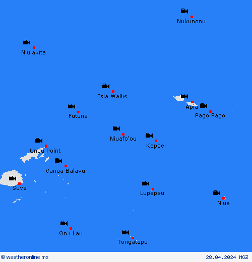 cámara web Wallis y Futuna Oceanía Mapas de pronósticos