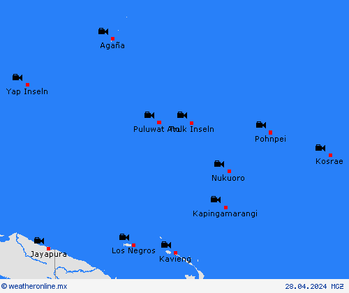 cámara web Micronesia Oceanía Mapas de pronósticos