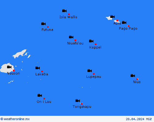 cámara web Samoa Americana Oceanía Mapas de pronósticos