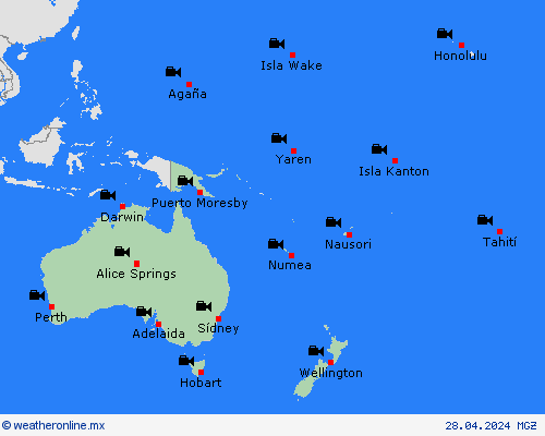 cámara web  Oceanía Mapas de pronósticos