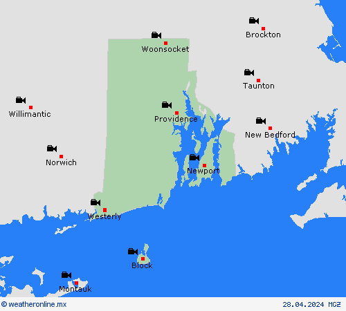 cámara web Rhode Island Norteamérica Mapas de pronósticos