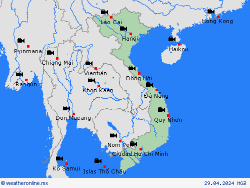 cámara web Vietnam Asia Mapas de pronósticos