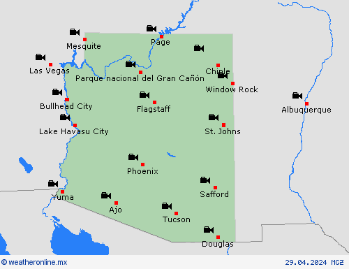 cámara web Arizona Norteamérica Mapas de pronósticos