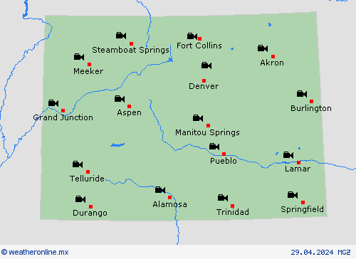 cámara web Colorado Norteamérica Mapas de pronósticos