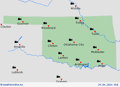cámara web Oklahoma Norteamérica Mapas de pronósticos