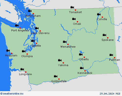 cámara web Washington Norteamérica Mapas de pronósticos