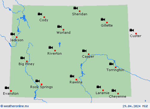 cámara web Wyoming Norteamérica Mapas de pronósticos