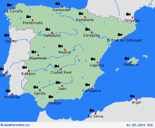 cámara web España Europa Mapas de pronósticos