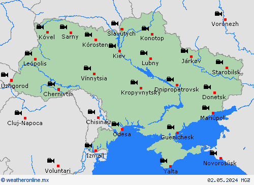 cámara web Ucrania Europa Mapas de pronósticos