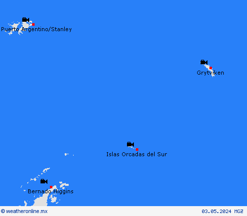 cámara web Islas Orcadas del Sur Suramérica Mapas de pronósticos