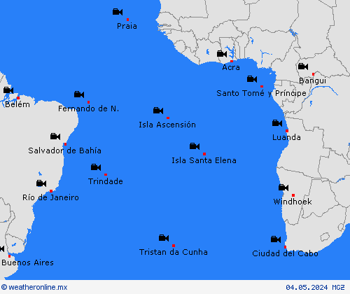 cámara web Islas Atlánticas África Mapas de pronósticos