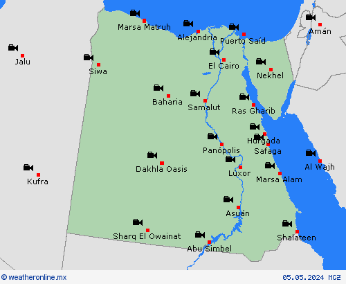 cámara web Egipto África Mapas de pronósticos