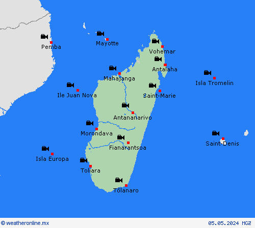 cámara web Madagascar África Mapas de pronósticos
