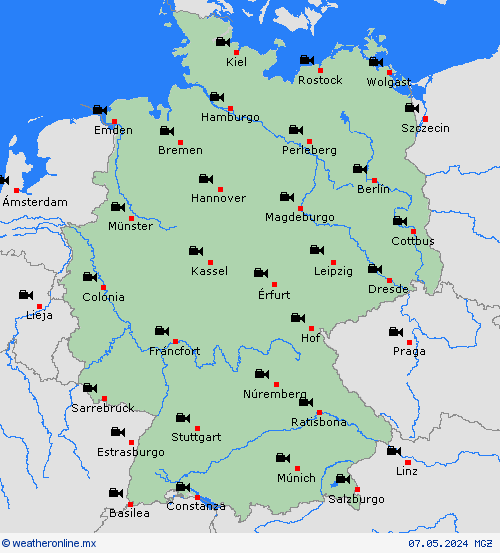 cámara web Alemania Europa Mapas de pronósticos