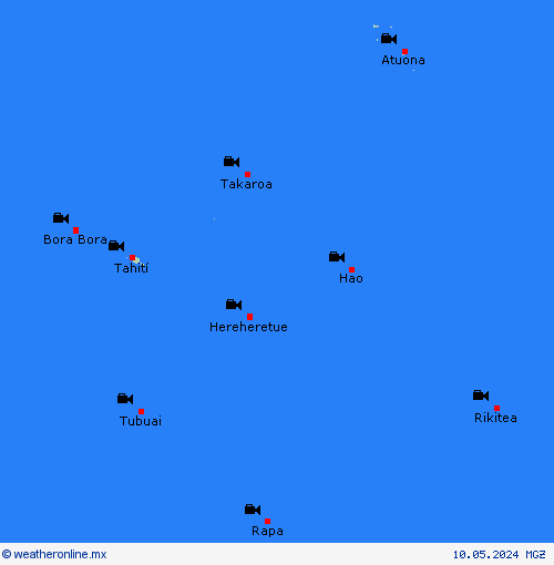 cámara web Polinesia Francesa Oceanía Mapas de pronósticos