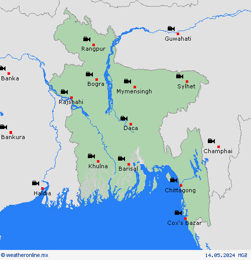 cámara web Bangladés Asia Mapas de pronósticos