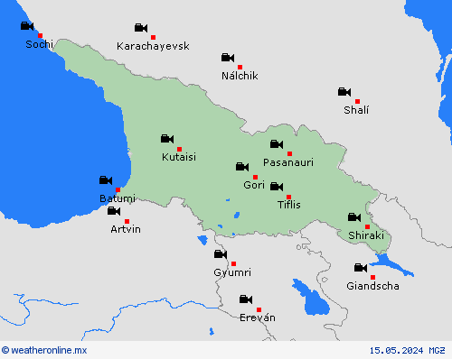 cámara web Georgia Asia Mapas de pronósticos