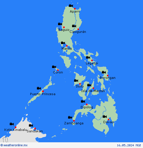 cámara web Filipinas Asia Mapas de pronósticos