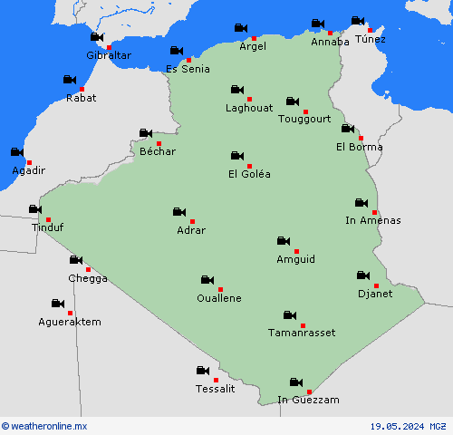 cámara web Argelia África Mapas de pronósticos