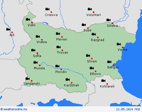 cámara web Bulgaria Europa Mapas de pronósticos