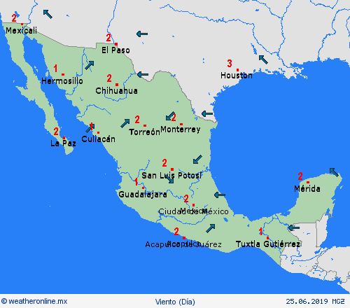 viento  México Mapas de pronósticos