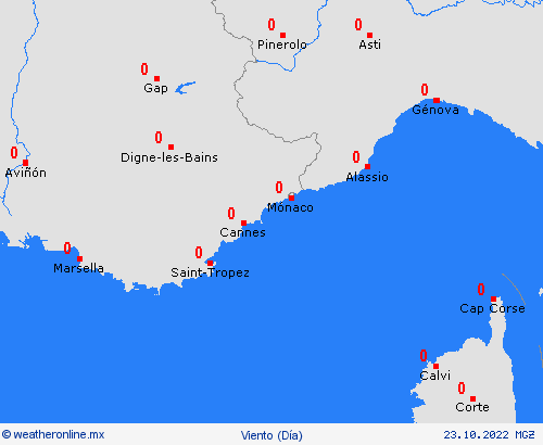 viento Mónaco Europa Mapas de pronósticos