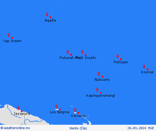 viento Micronesia Oceanía Mapas de pronósticos