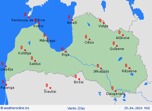 viento Letonia Europa Mapas de pronósticos
