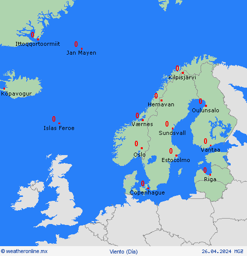 viento  Europa Mapas de pronósticos