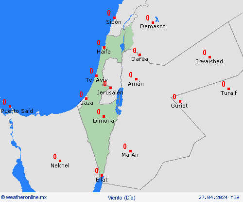 viento Israel Asia Mapas de pronósticos