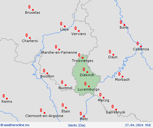viento Luxemburgo Europa Mapas de pronósticos