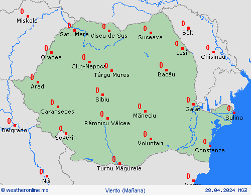 viento Rumania Europa Mapas de pronósticos