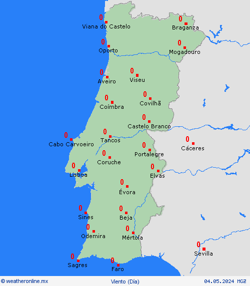 viento Portugal Europa Mapas de pronósticos