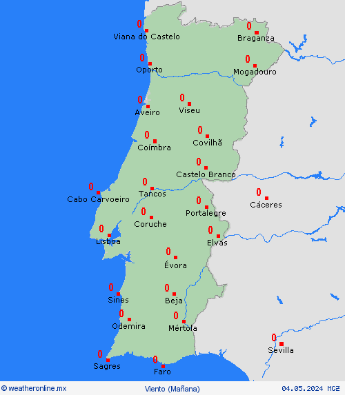 viento Portugal Europa Mapas de pronósticos