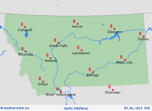viento Montana Norteamérica Mapas de pronósticos